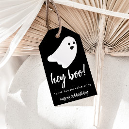 Hé Boo spookverjaardag Cadeaulabel