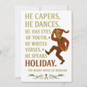 He capers, he dances, he has eyes of youth... feestdagenkaart (Voorkant)