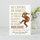 He capers, he dances, he has eyes of youth... feestdagenkaart (Staand voorkant)