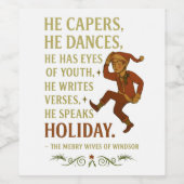 He capers... wijn etiket (Enkel label)