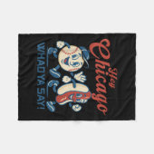 Hé Chicago Whadya Say Hot Dog Baseball Graphic Fleece Deken (Voorkant (Horizontaal))