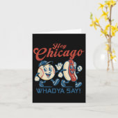 Hé Chicago Whadya Say Hot Dog Baseball Graphic Kaart (Gele Bloem)