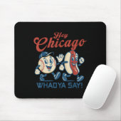 Hé Chicago Whadya Say Hot Dog Baseball Graphic Muismat (Met muis)