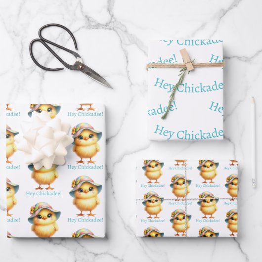 Hé Chickadee! - paaskuiken Inpakpapier Vel (Voorkant)