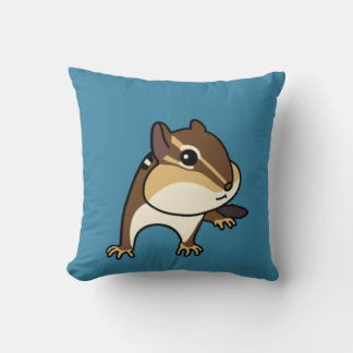 Hé Chippy Chipmunk Blauwe tas! シマリスの青いク ッ シ ョ ン Kussen