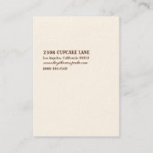 Hé, Cupcake 2 Chubby Visitekaartjes (Achterkant)