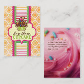 Hé, Cupcake Chubby Visitekaartjes (Voorkant / Achterkant)