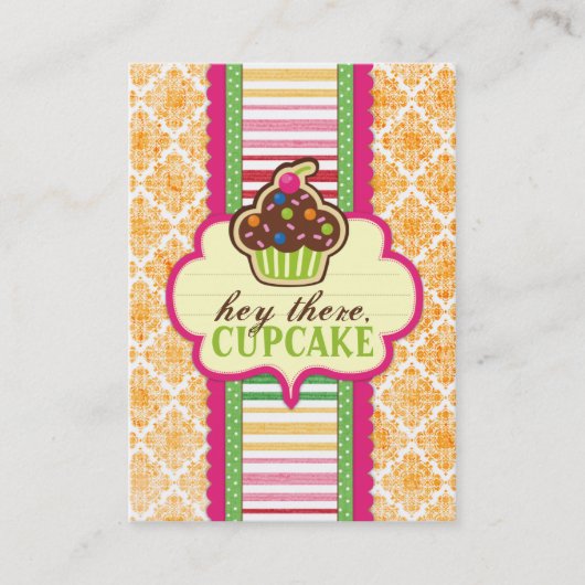 Hé, Cupcake Chubby Visitekaartjes (Voorkant)