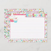 Hé Cupcake Living the Sweet Life Recipe Briefkaart (Voorkant / Achterkant)