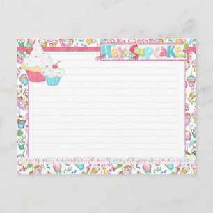 Hé Cupcake Living the Sweet Life Recipe Briefkaart