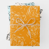 Hé, daar driepuntsblad met tijgerpatroon inpakpapier vel (In situ)