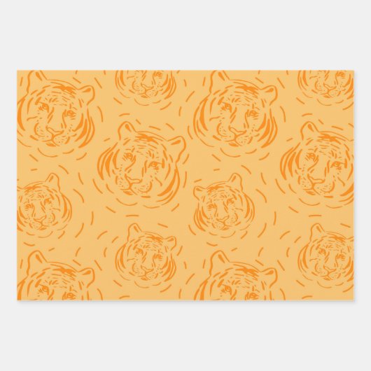 Hé, daar driepuntsblad met tijgerpatroon inpakpapier vel (Voorkant 2)