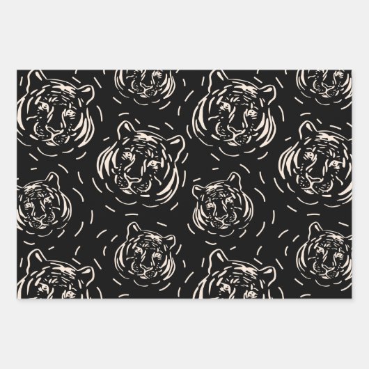 Hé, daar driepuntsblad met tijgerpatroon inpakpapier vel (Voorkant)