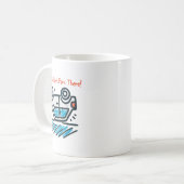 Hé, daar kun je niet parkeren! koffiemok (Voorkant links)