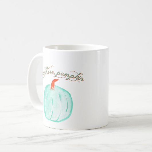 Hé daar, pompoen. koffiemok (Voorkant links)