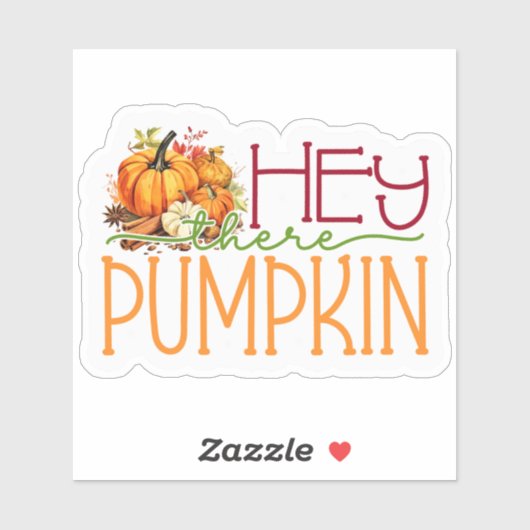 Hé daar, pompoen! sticker (Vel)