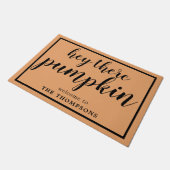 Hé, daar pompoenen Oranje Herfst Trendy Deurklep Deurmat (Schuin)