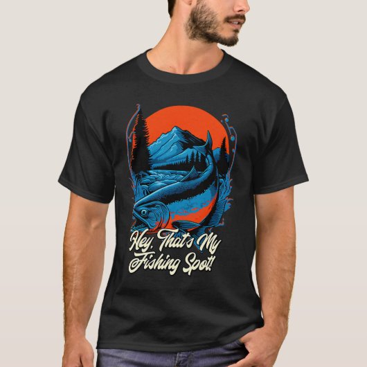 Hé dat is mijn visplek Introvert Meren Antisoc T-shirt (Voorkant)