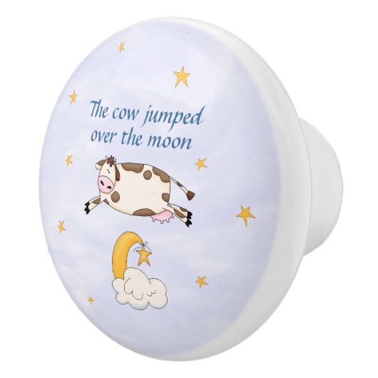 Hé Diddle Diddle - de Koe trok over de maan Keramische Knop (Rechts)