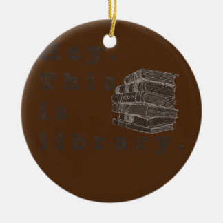 Hé dit is bibliotheek grappig ontwerp voor boek li keramisch ornament