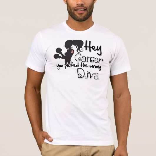 Hé Endometriale kanker je hebt de verkeerde diva g T-shirt (Voorkant)