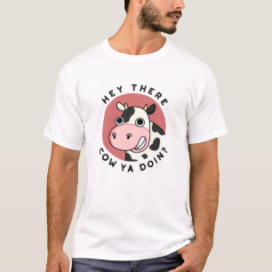 Hé, er is Koe voor je grappige dierentuin T-shirt