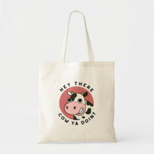 Hé, er is Koe voor je grappige dierentuin Tote Bag