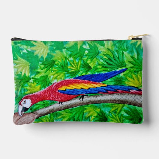 Hé, er zit een scharlaken ara in die boom! etui (Achterkant)