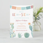 He-Esta she-ESTA Gender onthulling Baby shower Fie Kaart (Staand voorkant)