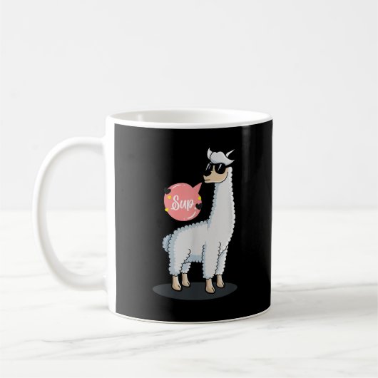 Hé Geen Drama Lama Dierenliefhebber Geweldig Grapp Koffiemok (Links)