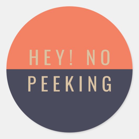 Hé! Geen Peking Ronde Sticker (Voorkant)