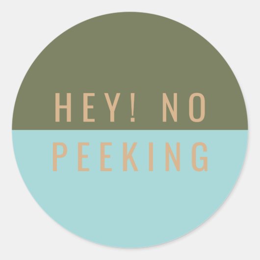 Hé! Geen Peking Ronde Sticker (Voorkant)