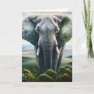 Hé, Gezegde gewoon hallo! Schattige Olifant Kaart