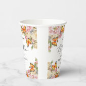 He Gives Me Butterflies Peonies Bridal Shower Papieren Bekers (Links)