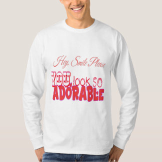 Hé, glimlach alsjeblieft t-shirt