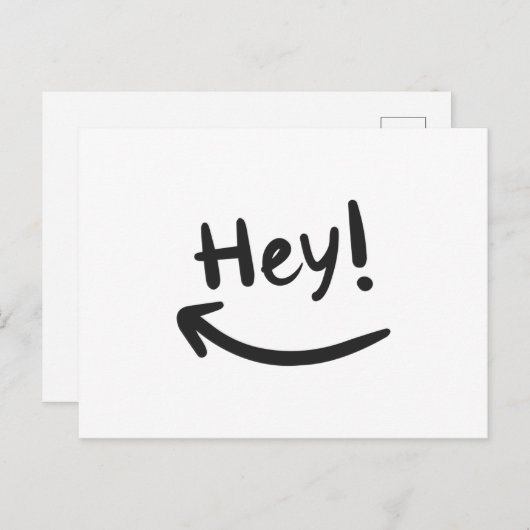 Hé glimlachen briefkaart (Voorkant / Achterkant)