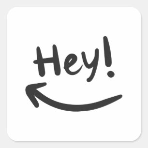 Hé glimlachen vierkante sticker