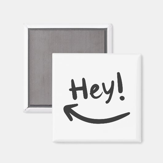 Hé glimlachend briefkaart magneet (Voorkant / Achterkant)