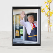 Hé, haal je hamburger, Donald Trump bakt frietjes  Kaart (Gele Bloem)