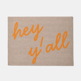 Hé hallo citaat hipster humor burlap deurmat