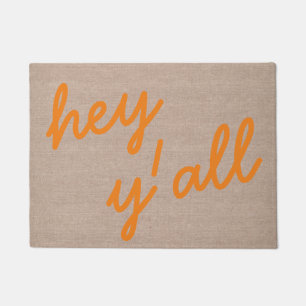 Hé hallo citaat hipster humor burlap deurmat