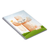 He has Risen Matthew 28:6 Easter Cross and Lamb Notitieboek (Rechterzijde)