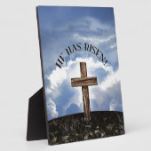 He Has Risen Rugged Cross Sky Fotoplaat (Zijkant)