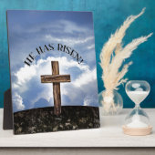He Has Risen Rugged Cross Sky Fotoplaat (Zijkant)