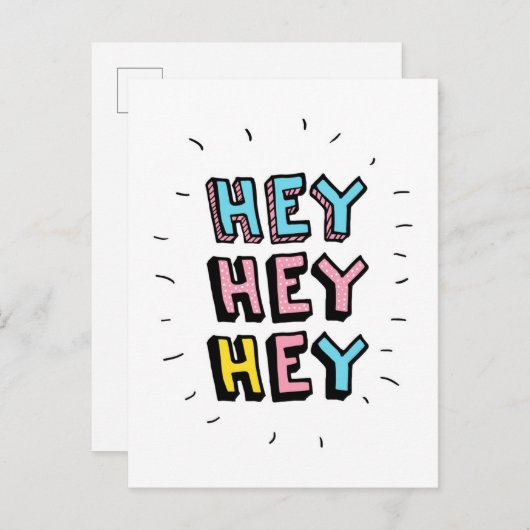 Hé, hé. briefkaart (Voorkant / Achterkant)