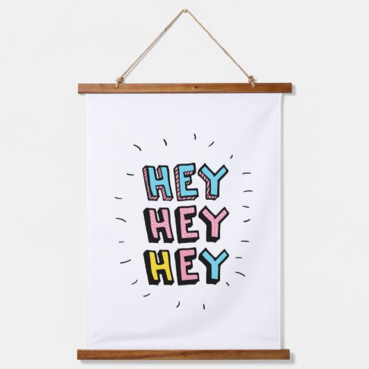 Hé, hé. hangend wandkleed (Voorkant)