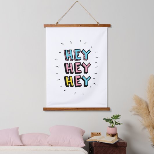 Hé, hé. hangend wandkleed (Slaapkamer)