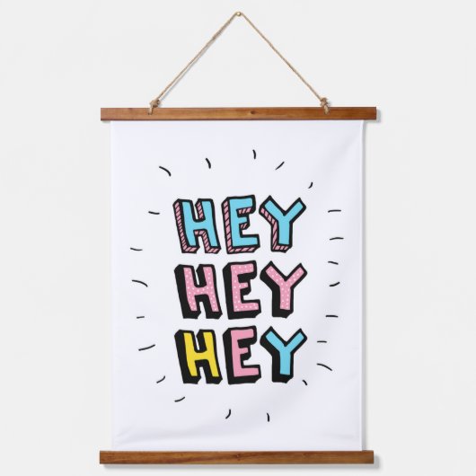 Hé, hé. hangend wandkleed (Voorkant)