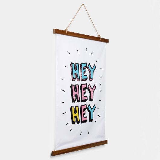 Hé, hé. hangend wandkleed (Gebogen)