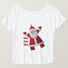 HÉ! HÉ! HÉ! Schattigee Kerstman Vrolijk Kerstfeest T-shirt